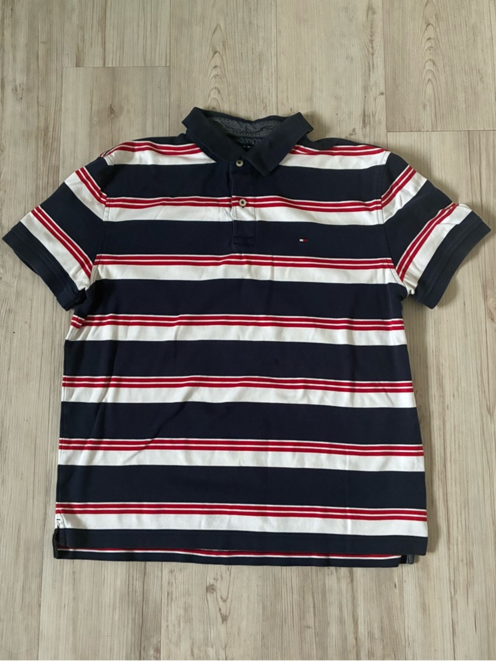 Tommy Hilfiger Striped Short Sleeve Polo Shirt